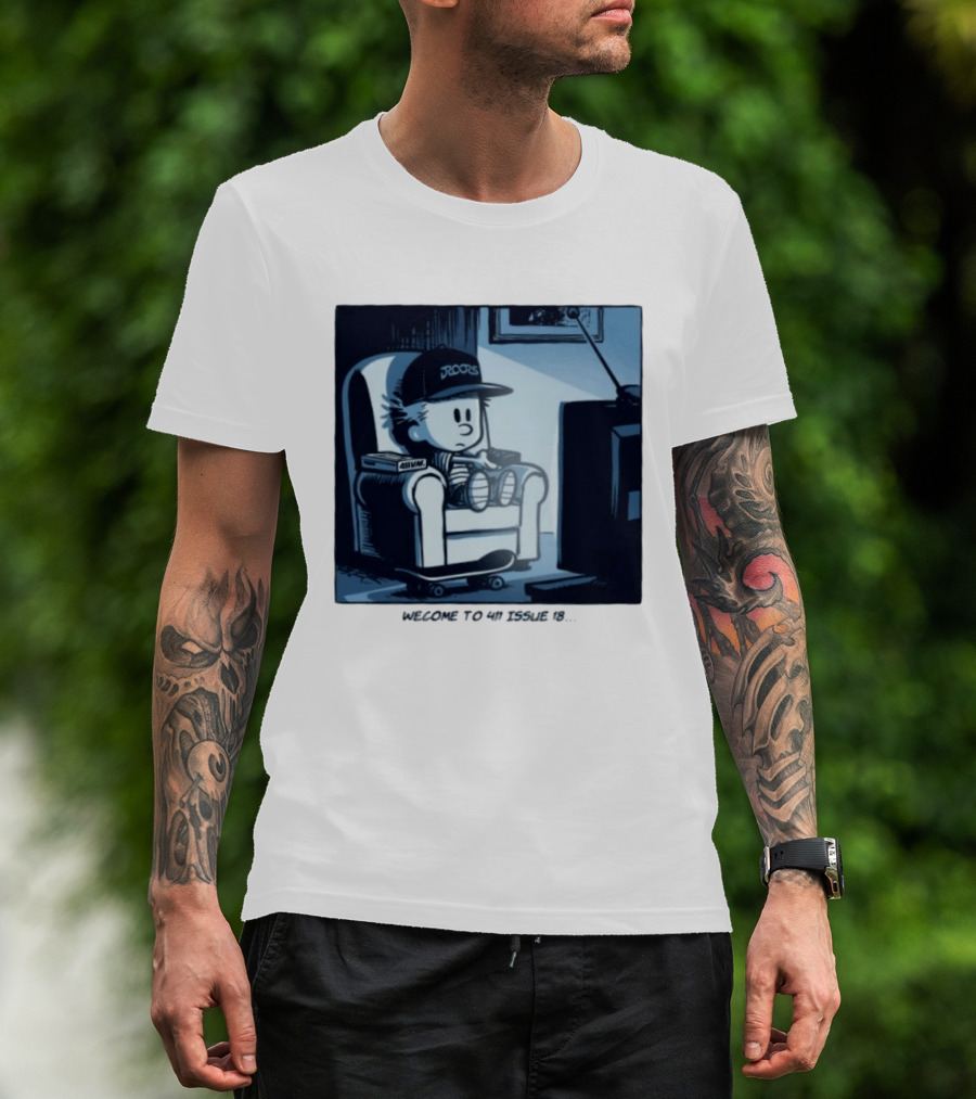 Calvin 411 Issue 18 90s Nostalgia Skateboarding Youth T-Shirt