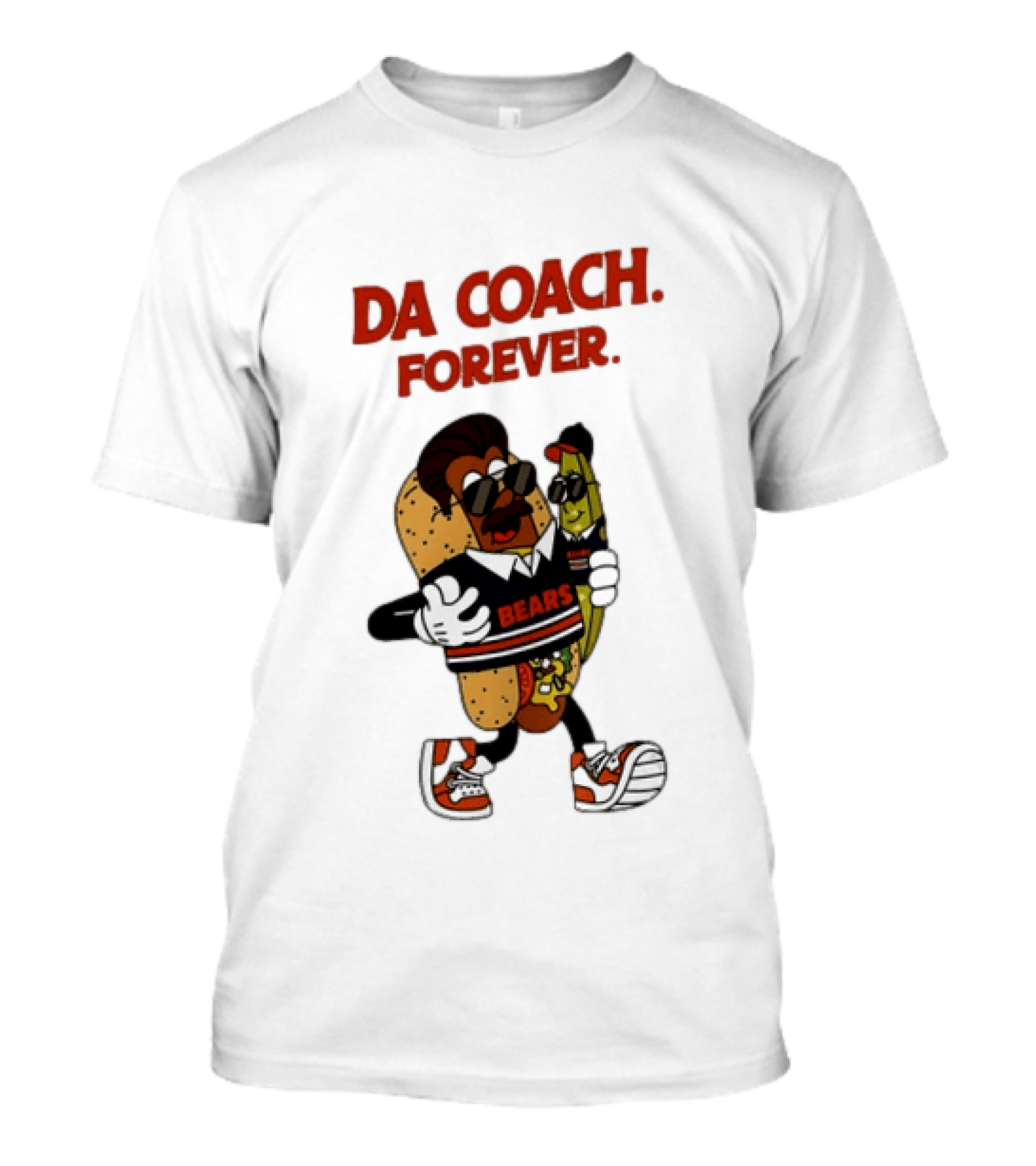 Da Coach Forever Mike Ditka Chicago Bears Hotdog Bears Fan T-Shirt