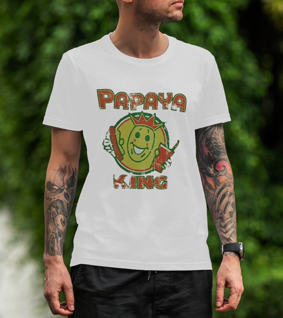 Distressed Papaya King Icon Vintage New York City T-Shirt