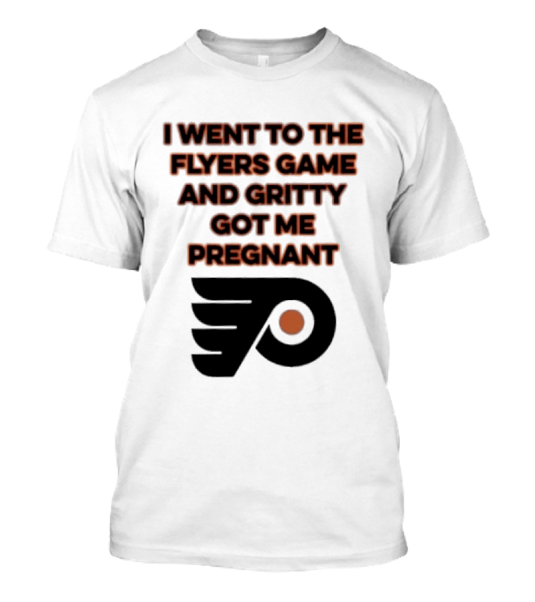 Philadelphia Flyers Gritty Got Me Pregnant Fan Humor T-Shirt