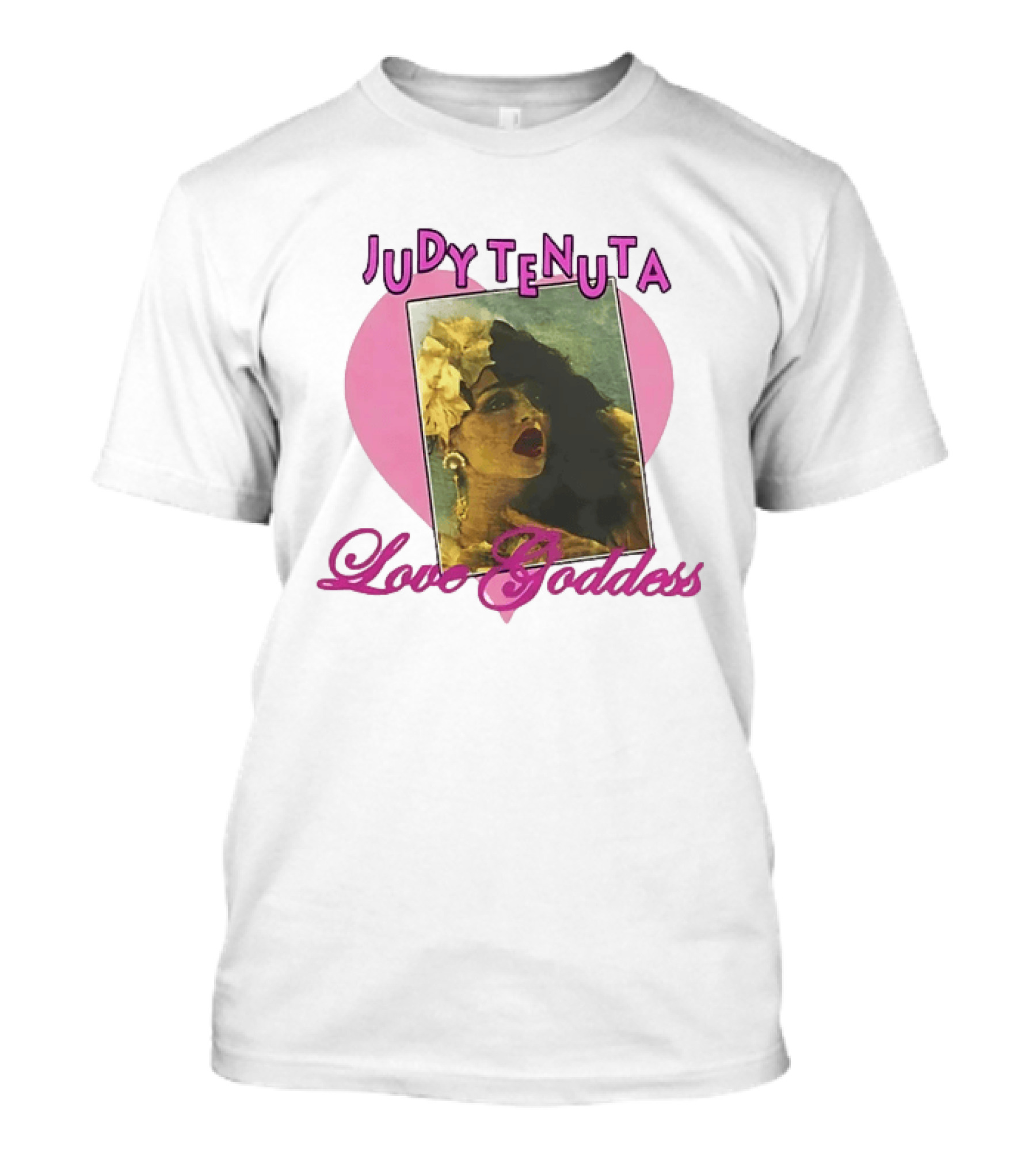 Judy Tenuta Love Goddess Comedian Iconic Heart Photo T-Shirt