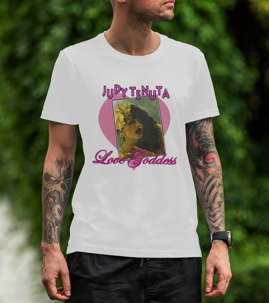 Judy Tenuta Love Goddess Comedian Iconic Heart Photo T-Shirt