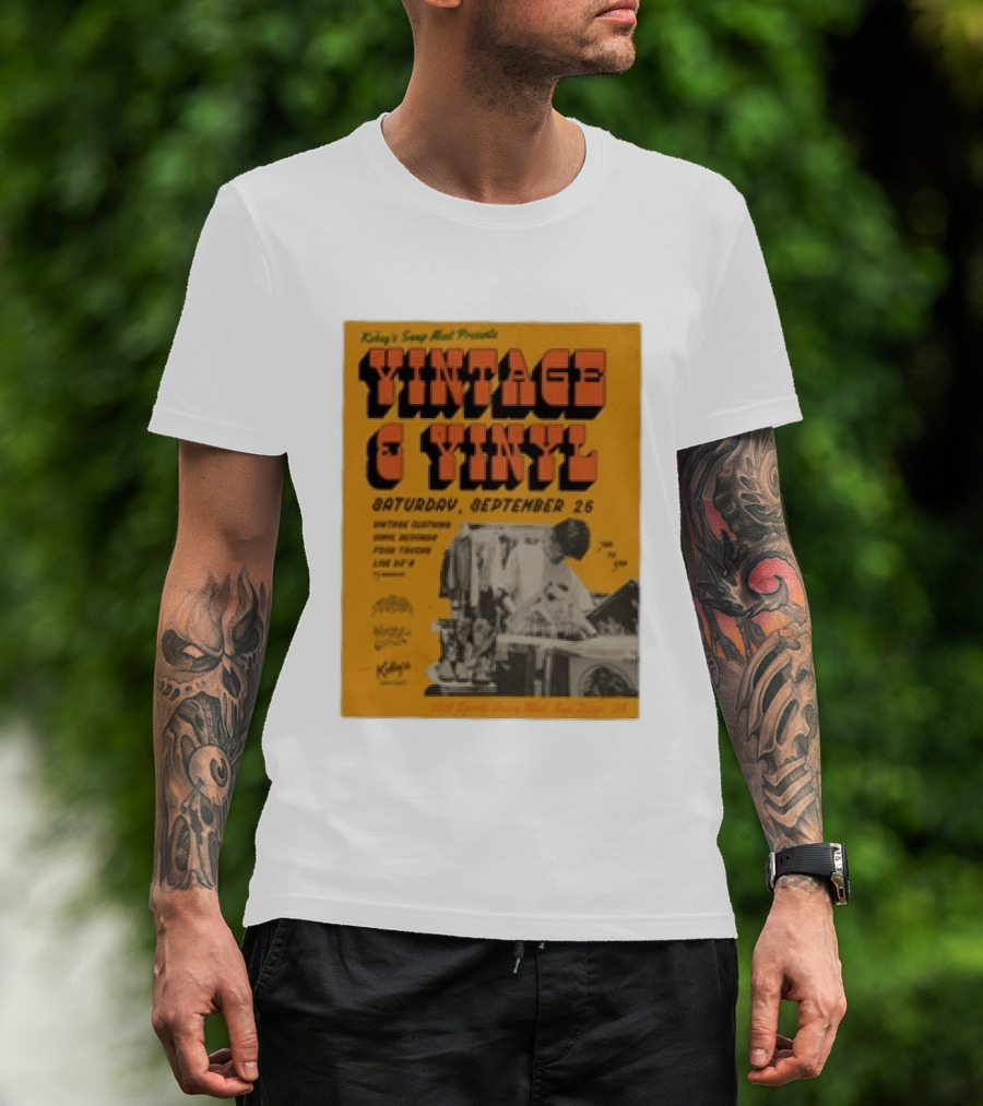 Kobey's Swap Meet Presents Vintage And Vinyl Event San Diego September 26 T-Shirt