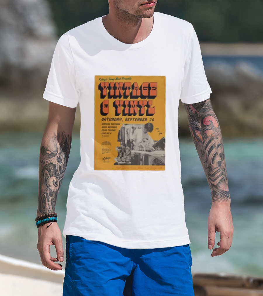Kobey's Swap Meet Presents Vintage And Vinyl Event San Diego September 26 T-Shirt