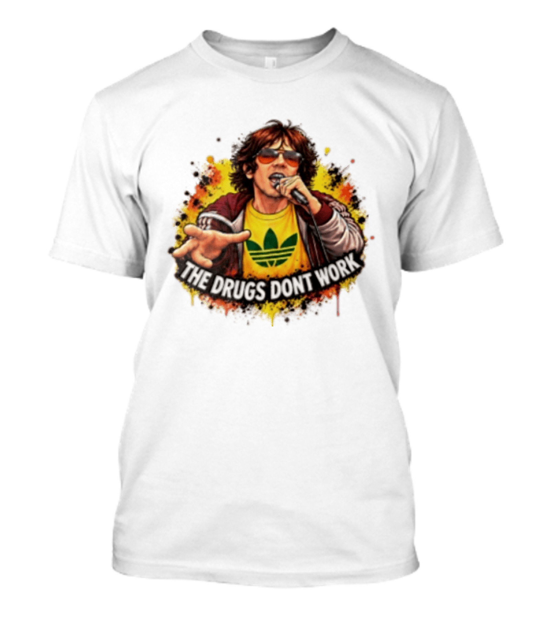 The Drugs Don't Work Retro Music Pop Art Style Vocalist T-Shirt