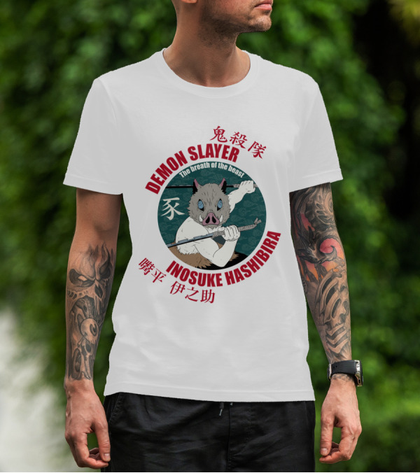 Demon Slayer Inosuke Hashibira The Breath Of The Beast Chibi Kimetsu No Yaiba T-Shirt