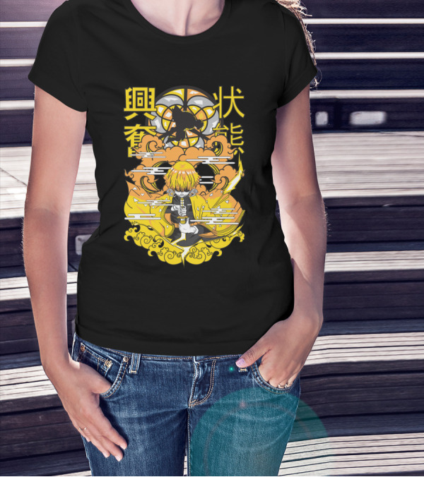 Demon Slayer Kimetsu No Yaiba Zenitsu Agatsuma Lightning Thunder Breathing T-Shirt