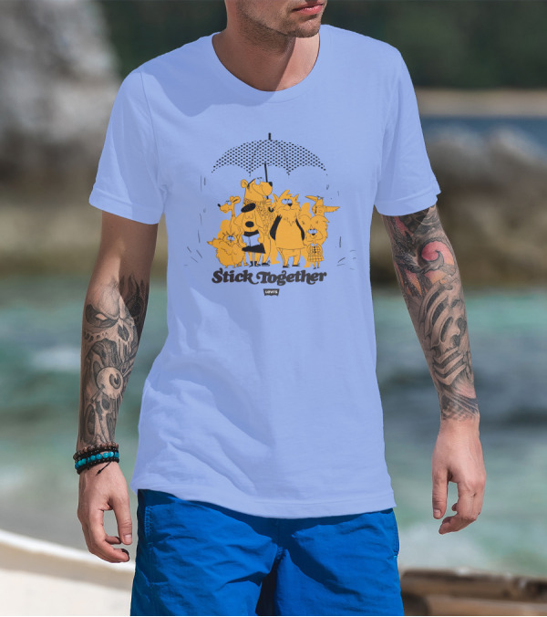 Stick Together Levi's Umbrella Animal Friends Collaboration T-Shirt