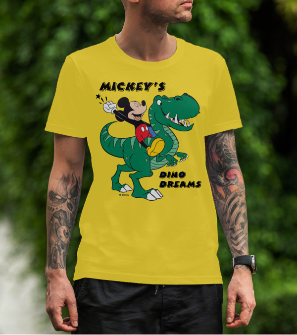 Mickey's Dino Dreams Adventure With Dinosaur Disney T-Shirt