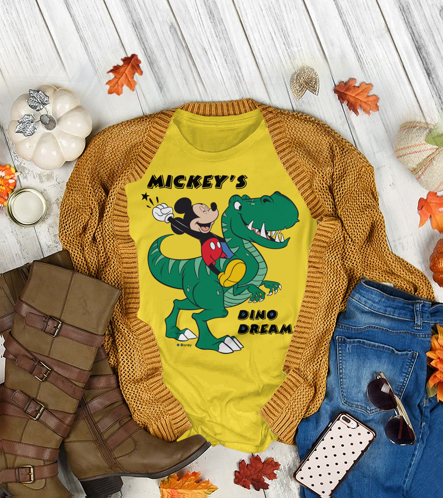 Mickey's Dino Dreams Adventure with Dinosaur Disney T-Shirt