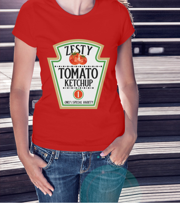 Zesty Tomato Ketchup Only 1 Special Variety Funny Halloween Costumes Group Set T-Shirt