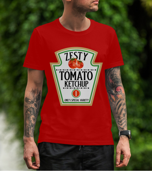 Zesty Tomato Ketchup Only 1 Special Variety Funny Halloween Costumes Group Set T-Shirt