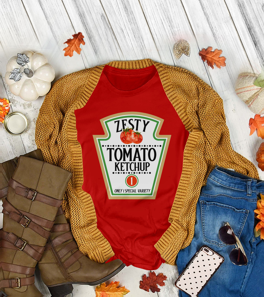 Zesty Tomato Ketchup Only 1 Special Variety Funny Halloween Costumes Group Set T-Shirt