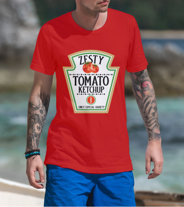 Zesty Tomato Ketchup Only 1 Special Variety Funny Halloween Costumes Group Set T-Shirt