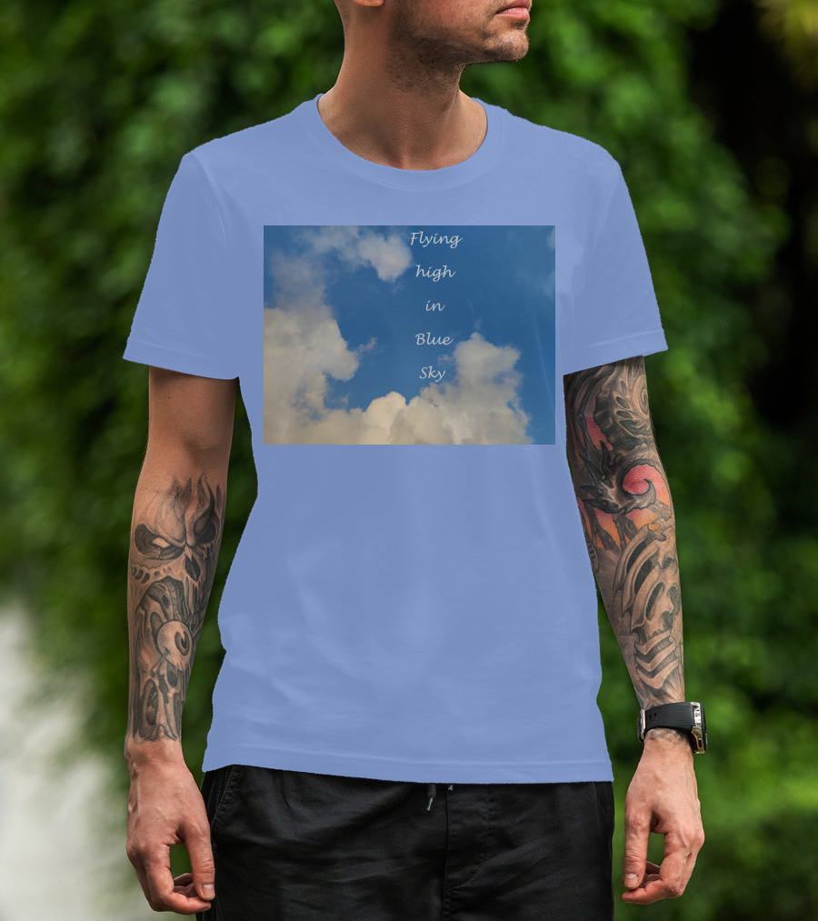 Flying High In Blue Sky Clouds T-Shirt