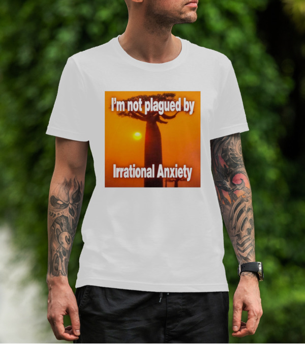 Imbuggyhear Global Self Hypnosis I'm Not Plagued By Irrational Anxiety Baobab Tree Sunset T-Shirt