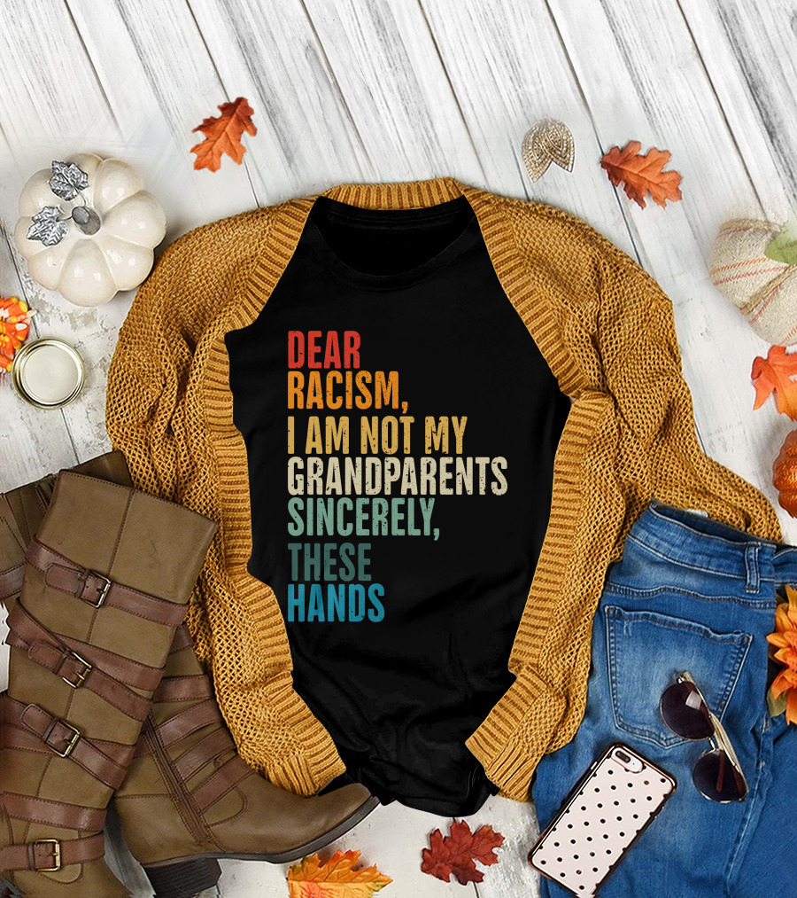 Omegan The Stallion Dear Racism I Am Not My Grandparents Sincerely These Hands T-Shirt