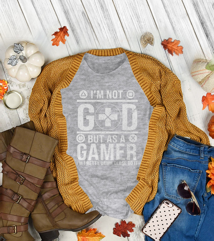 I'm Not God But As A Gamer I'm Pretty Damn Close To It Controller Symbols T-Shirt