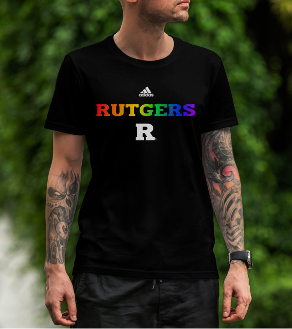 Rutgers R Rainbow Geo Baker Rutgers MBB T-Shirt