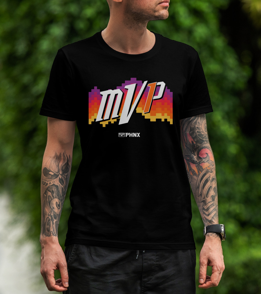 PHNX Locker Store Merchandise MVP 1 Devin Booker Pixel Sunset T-Shirt