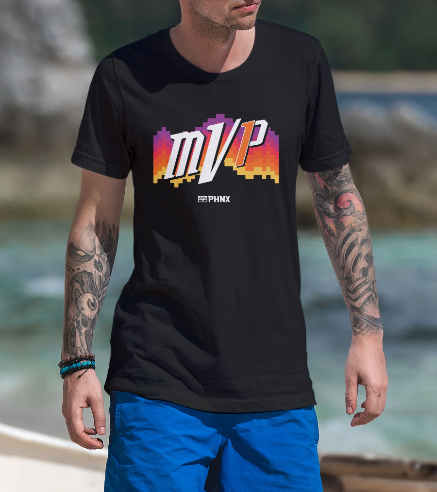 PHNX Locker Store Merchandise MVP 1 Devin Booker Pixel Sunset T-Shirt