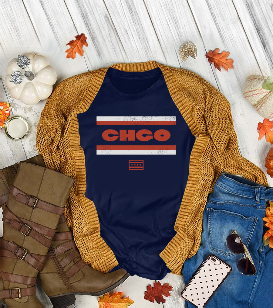 Chgo Locker Merch Chgo Midway Retro Stripe T-Shirt