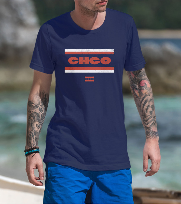 Chgo Locker Merch Chgo Midway Retro Stripe T-Shirt