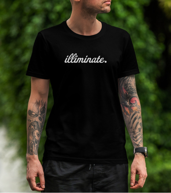 Illiminate Apparel Merch Illiminate Text Logo Black T-Shirt