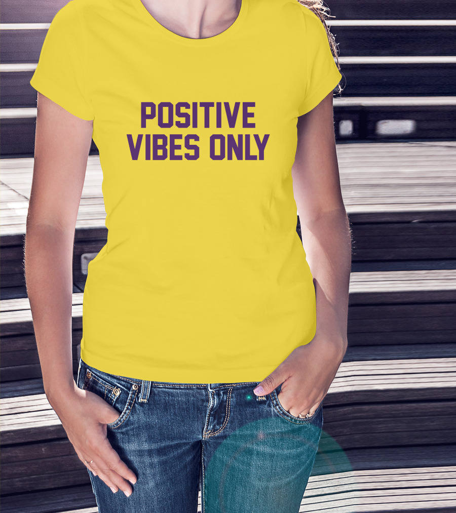 Positive Vibes Only Los Angeles Lakers Colors T-Shirt