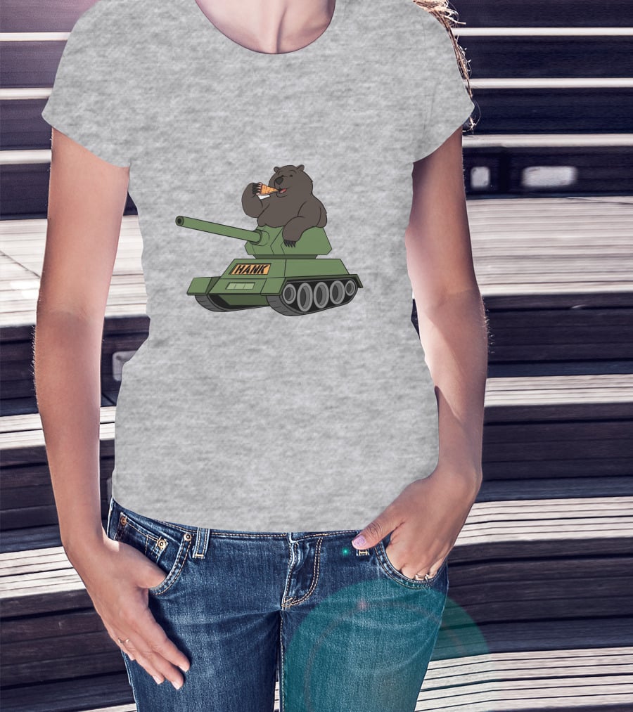 Pardon My Take Hank The Tank Bear Pizza Tank Big Cat T-Shirt