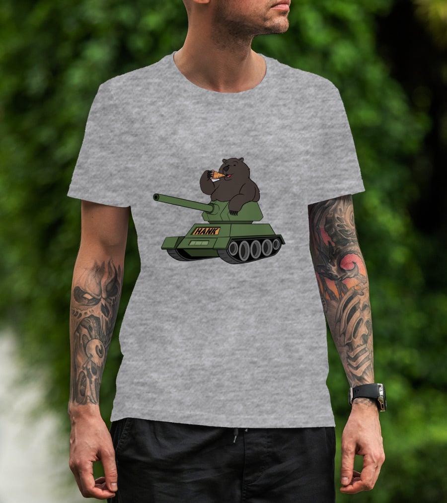 Pardon My Take Hank The Tank Bear Pizza Tank Big Cat T-Shirt