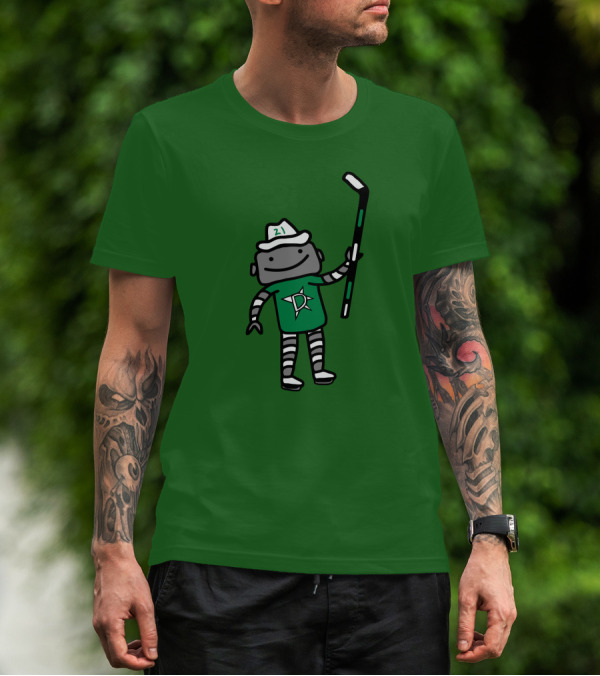 Jason Robertson Dallas Stars Texas Robo Hockey 21 T-Shirt