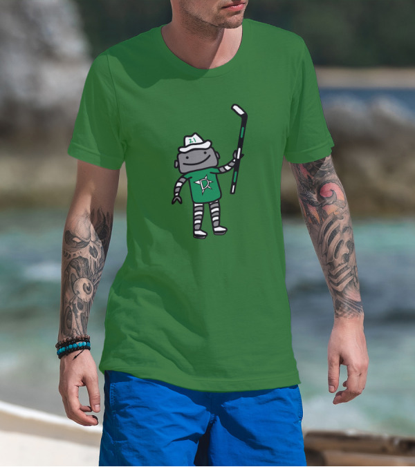 Jason Robertson Dallas Stars Texas Robo Hockey 21 T-Shirt