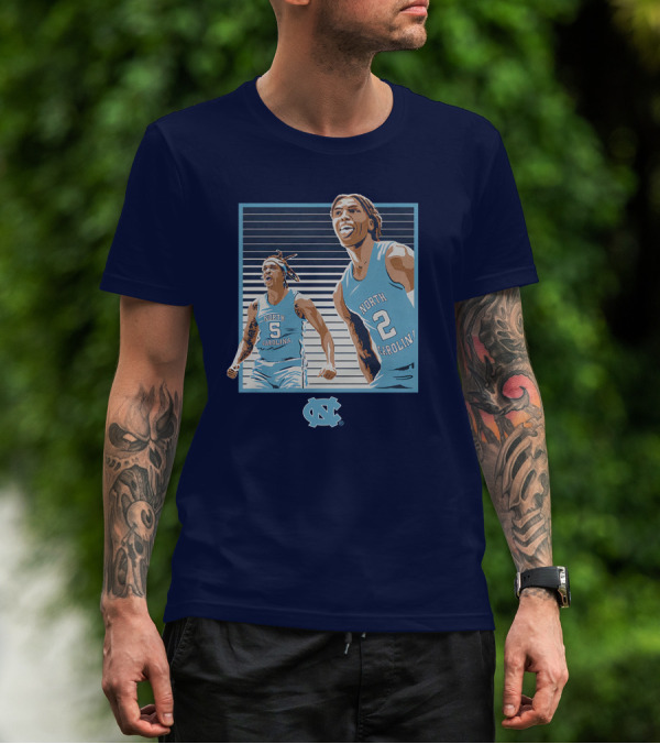UNC Basketball Armando Bacot Caleb Love North Carolina Tar Heels T-Shirt