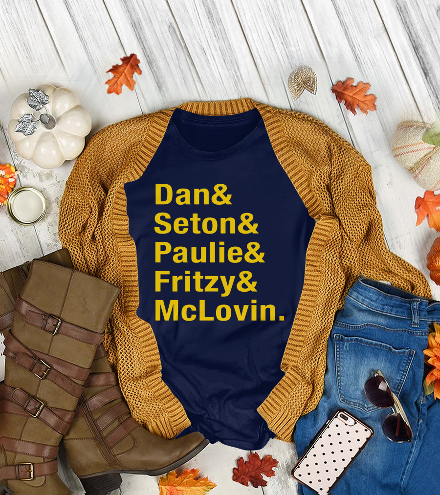 Dan Seton Paulie Fritzy McLovin Dan Patrick Show Crew Members T-Shirt