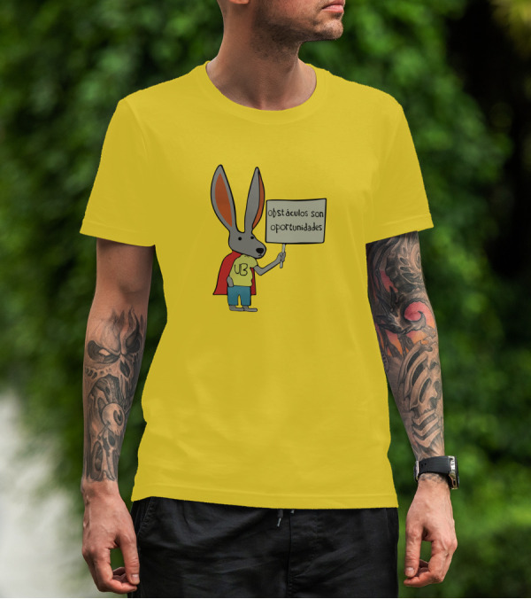UB Conejo Obstáculos Son Oportunidades Amarillo T-Shirt