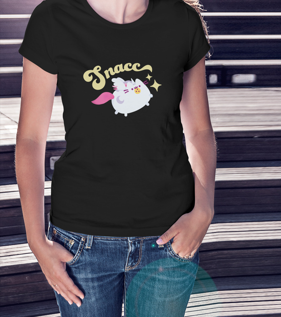 Snacc Super Pusheenicorn Pusheen The Cat With Stars And Wings T-Shirt