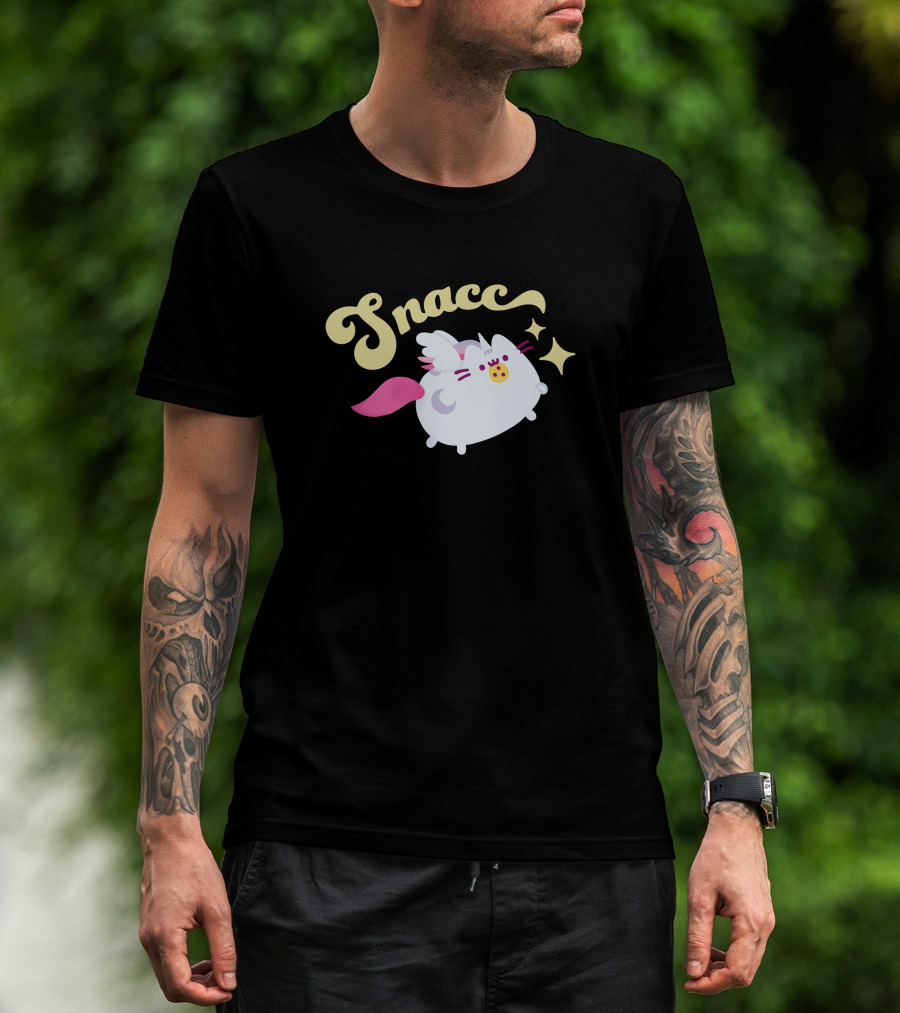 Snacc Super Pusheenicorn Pusheen The Cat With Stars And Wings T-Shirt