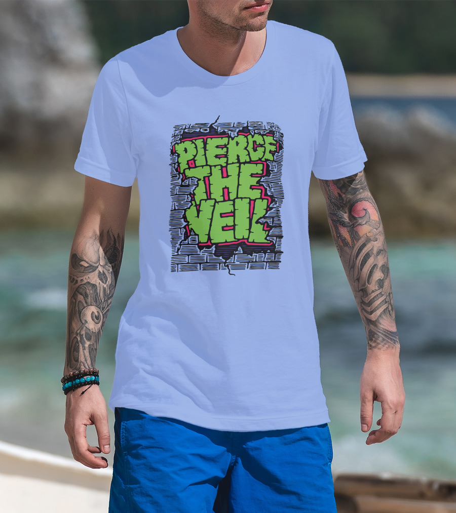 Pierce The Veil Freakish Beast Brick Wall T-Shirt