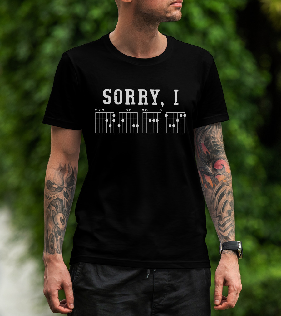 Sorry I D G A F Chord Guitar Tom Colicchio T-Shirt