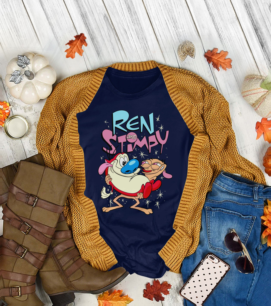 Ren And Stimpy Cartoon Nickelodeon Rugrat T-Shirt