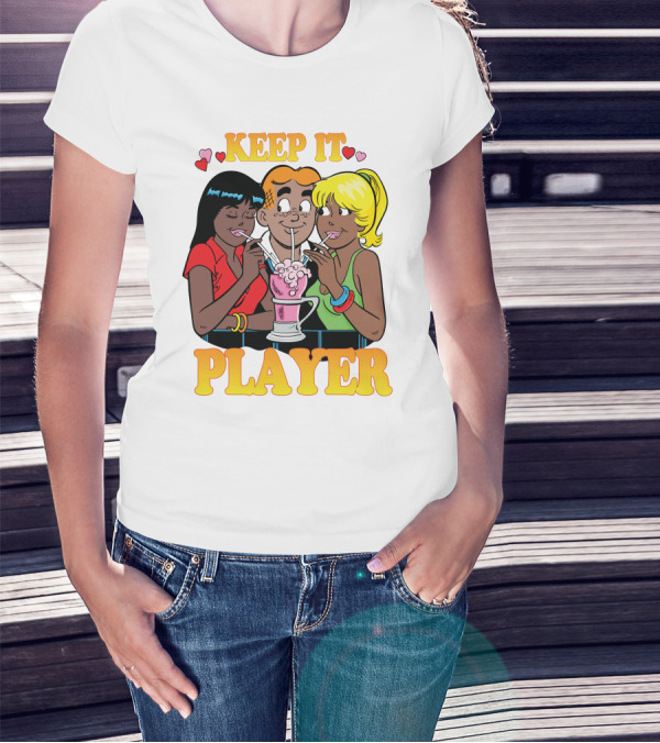 Archie Comics Betty And Veronica Keep It Player Milkshake Scene T-Shirt