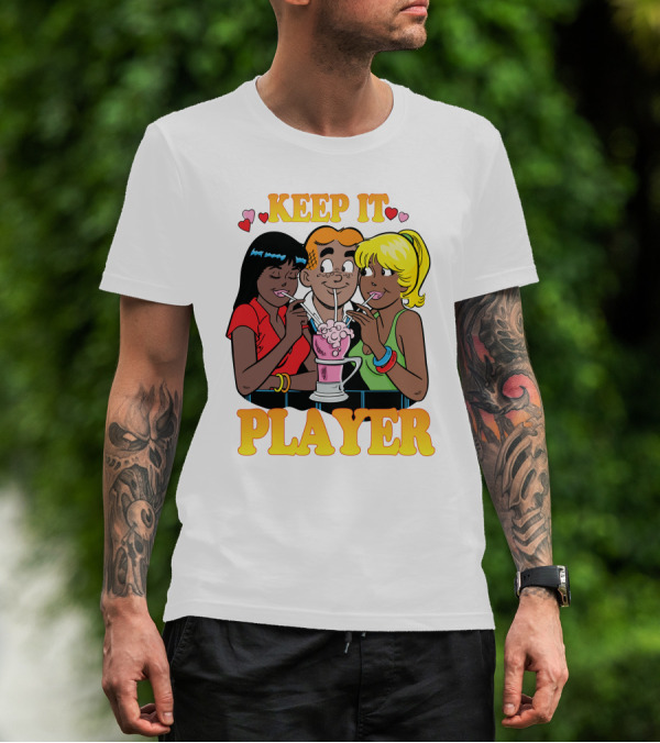 Archie Comics Betty And Veronica Keep It Player Milkshake Scene T-Shirt