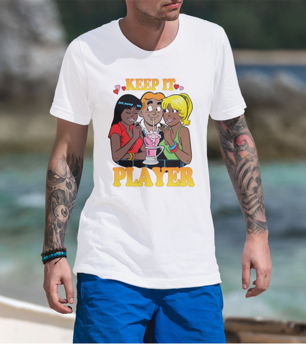 Archie Comics Betty And Veronica Keep It Player Milkshake Scene T-Shirt