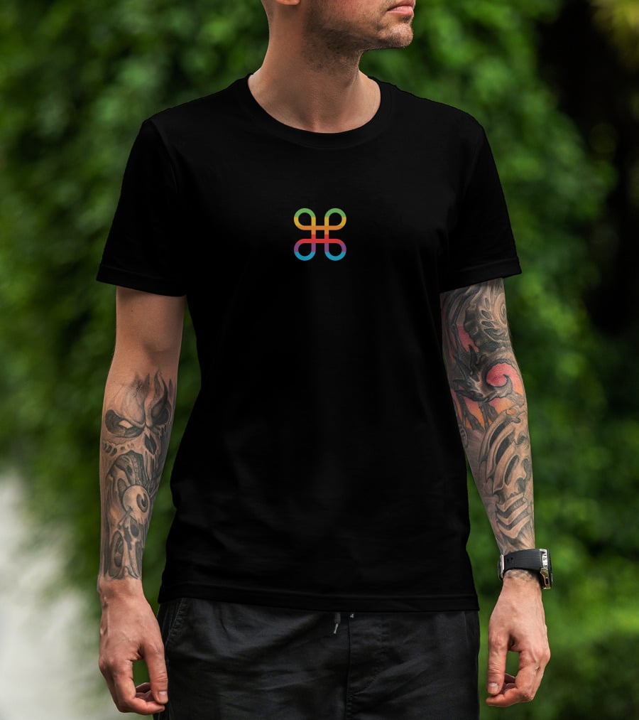 Macrumors Throwboy Rainbow Apple Command T-Shirt