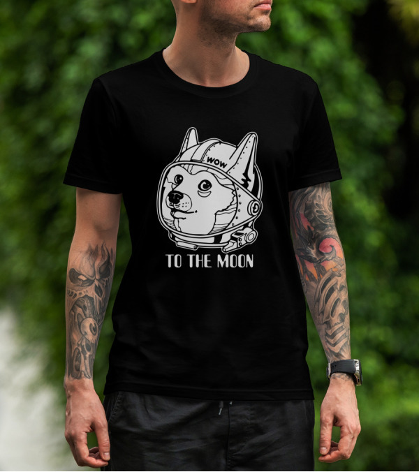 Wow Doge To The Moon Shiba Astrodoge T-Shirt