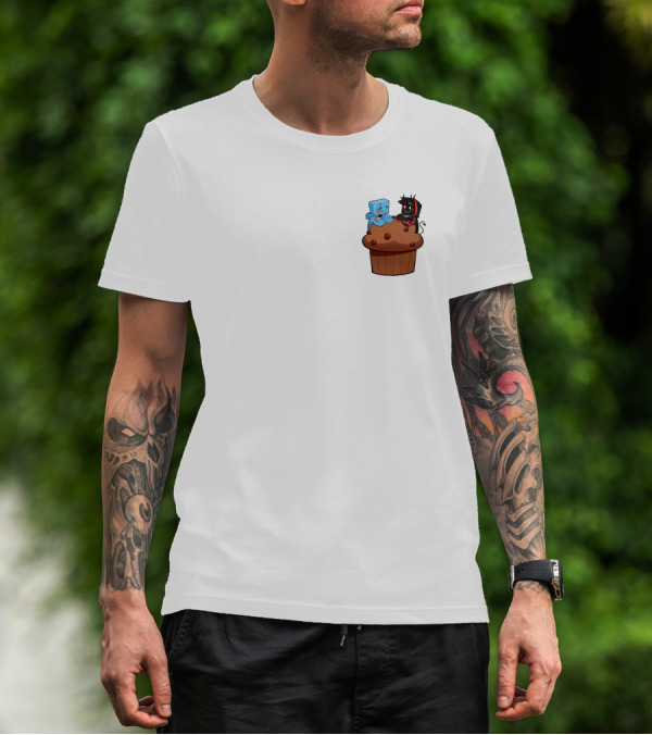 Skeppy And BadBoyHalo Muffin Character Illustration Merch T-Shirt