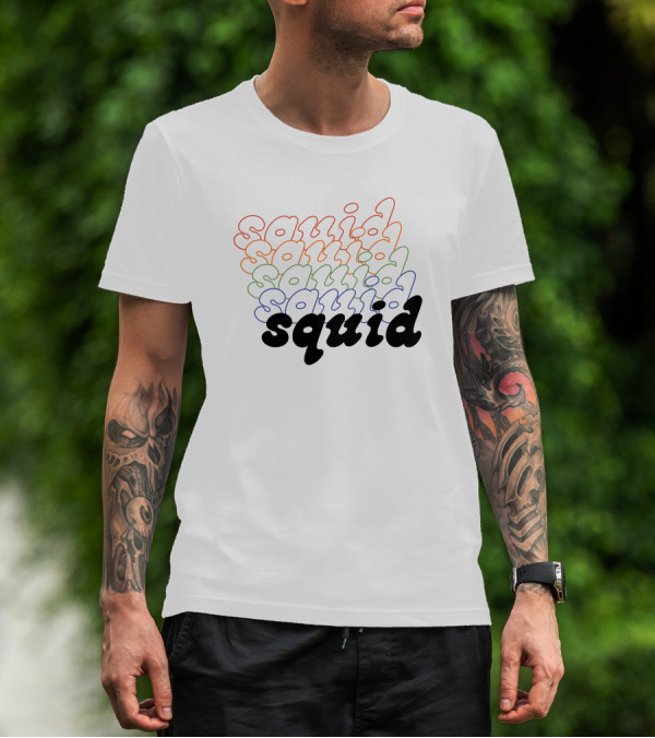 Squidbanduk Raissa Pardini Multicolor Squid Text T-Shirt