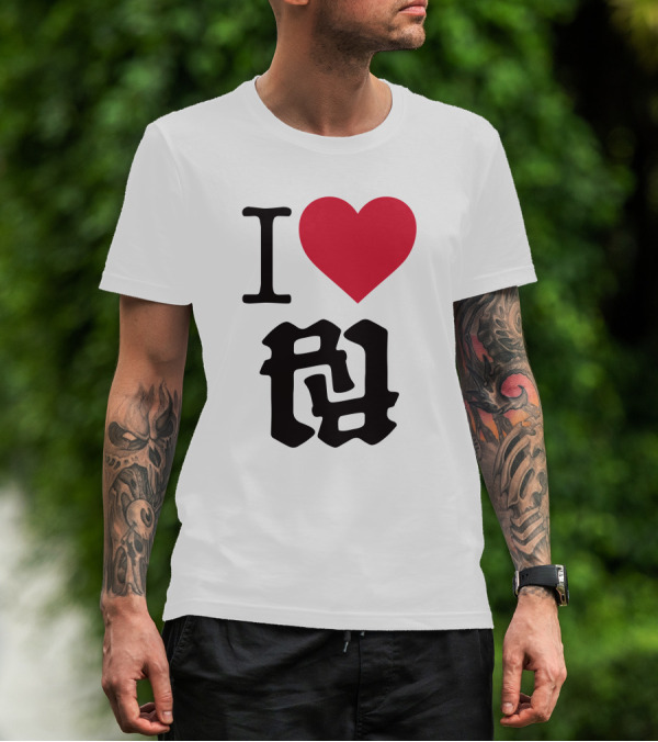 Kankan I Love RR Kanji Heart T-Shirt