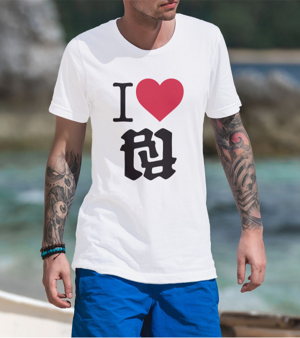 Kankan I Love RR Kanji Heart T-Shirt